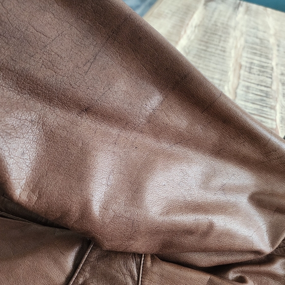 Wilson Brown Leather Bomber Jacket - Picture 4 of 6